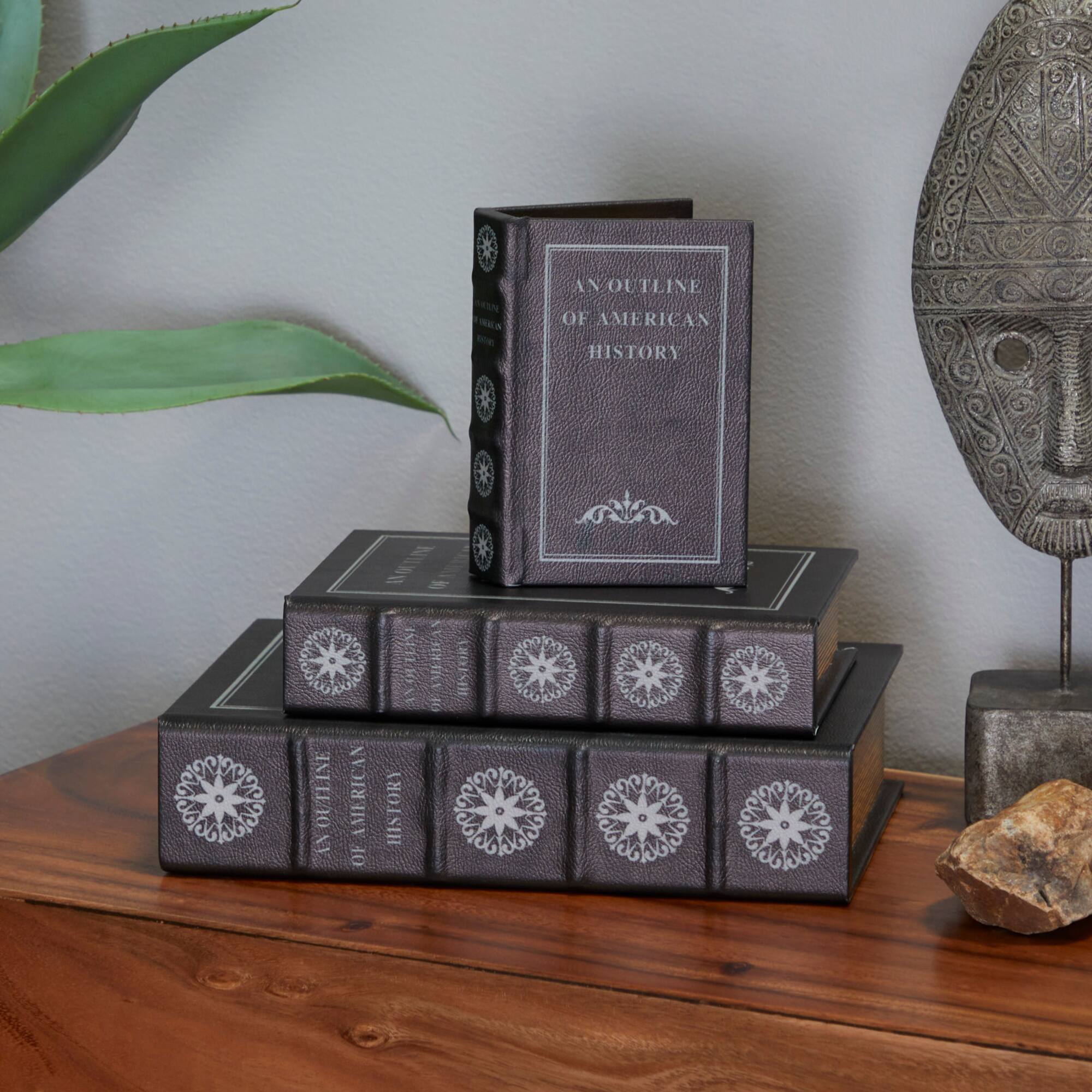 American History Faux Leather Faux Book Box Set